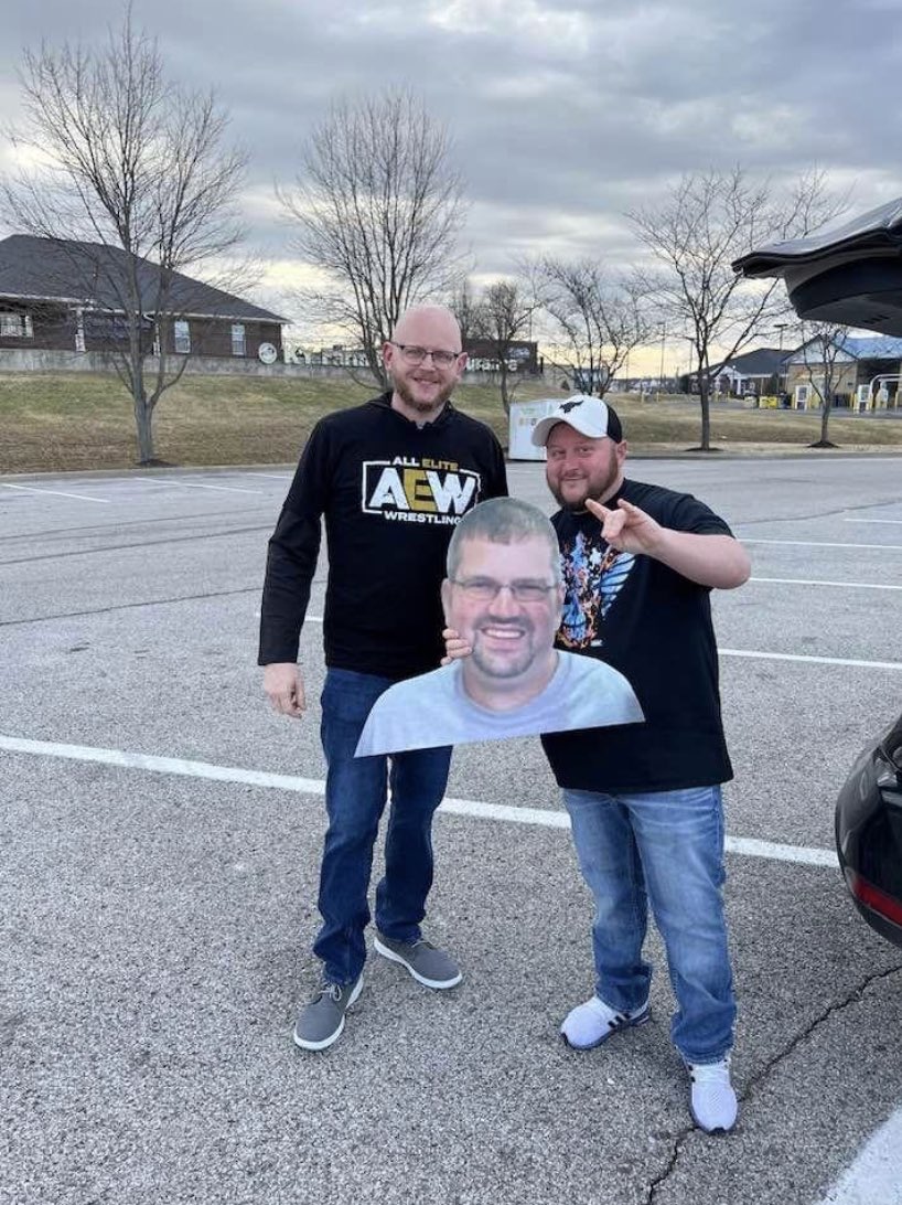 bashlander's tweet photo. @BustedOpenRadio headed to Nashville for my first AEW show!! Almost 23 years to the day in the same building seeing my first live ECW show! https://t.co/AK0MR7DNIX
