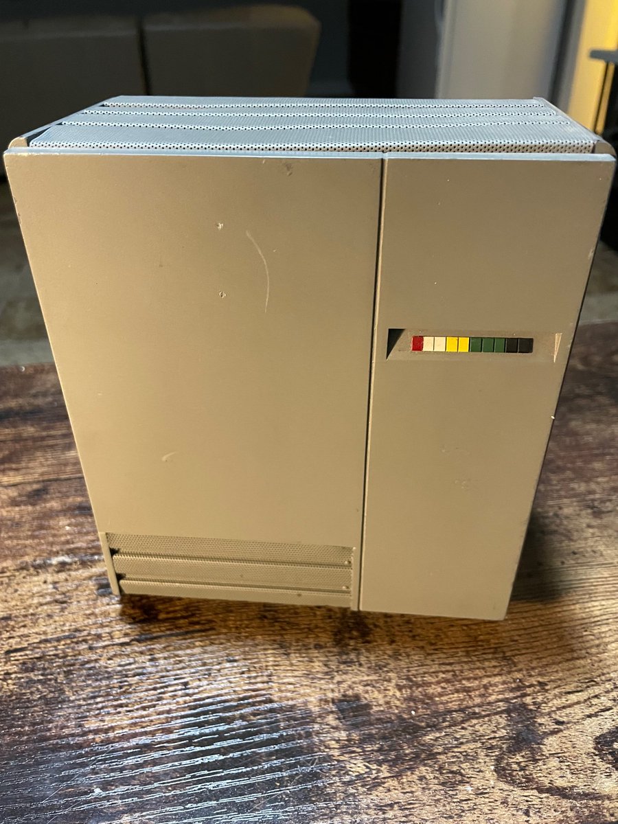 6502b's tweet image. Vintage @IBM 705 miniature from 1957 shared to me by @JoeVenturelli , I love these retro scale models. Really well preserved too!  That front panel would be fun to recreate with all the lights💡