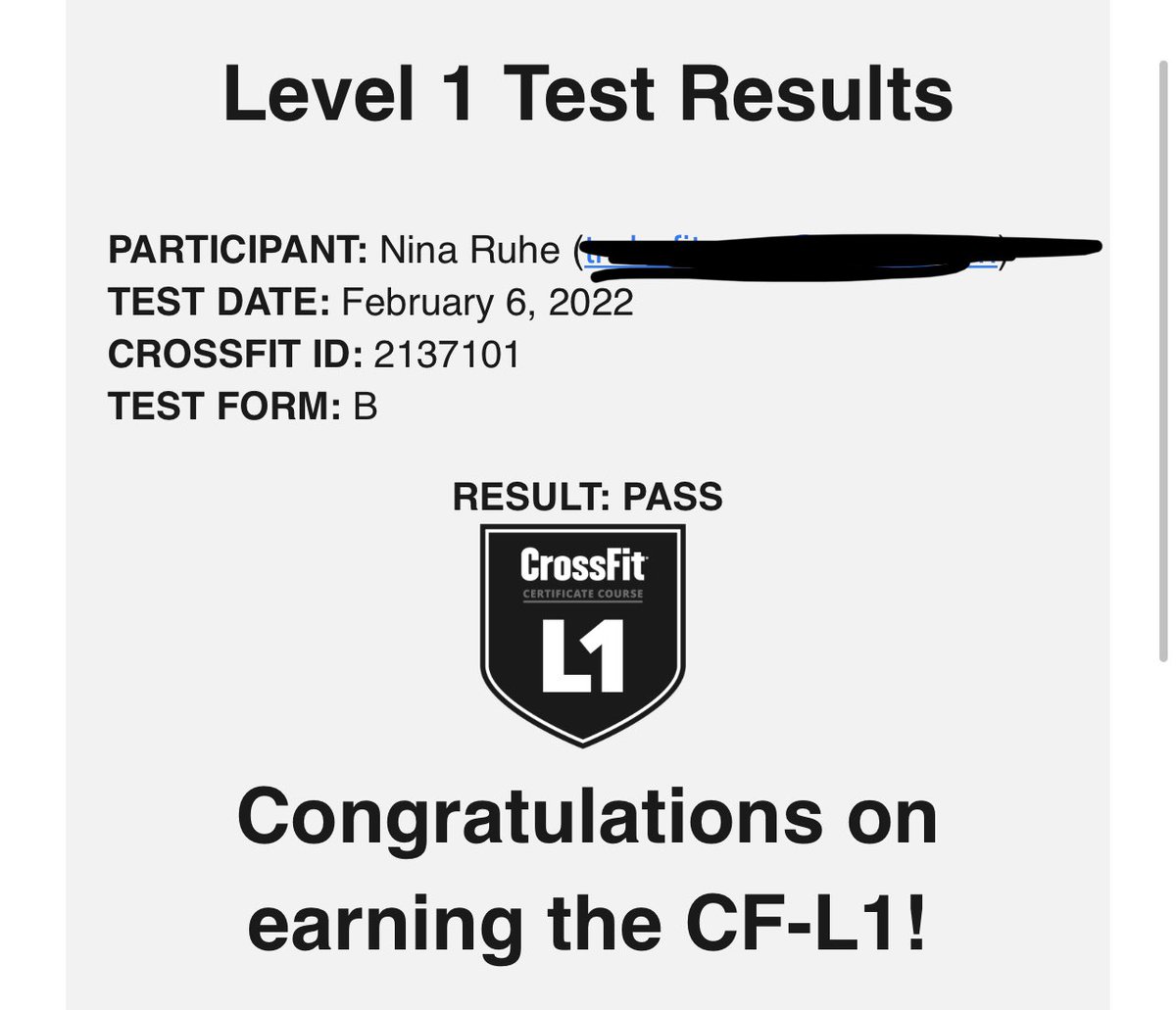 ninaruhe's tweet photo. Excited to share I’ve added to my list of teaching certifications in the health &amp; fitness space and passed my #CrossFit Level-1 Training course &amp; exam! #alwaysgrowing https://t.co/ks1ci3Dw87