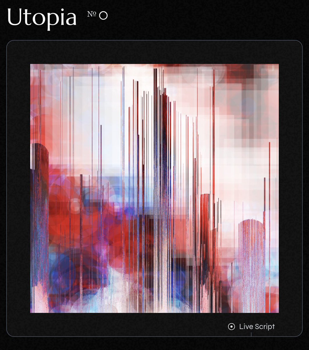Eko3316's tweet photo. "Utopia" will go live on @meraki_gen_art on the 17th of February. Only 60 people can be whitelisted for the free "re-roll" token. If you want to be whitelisted, engage with this tweet and go to https://t.co/MKV7DXSnmE https://t.co/o6WEu46Lf5