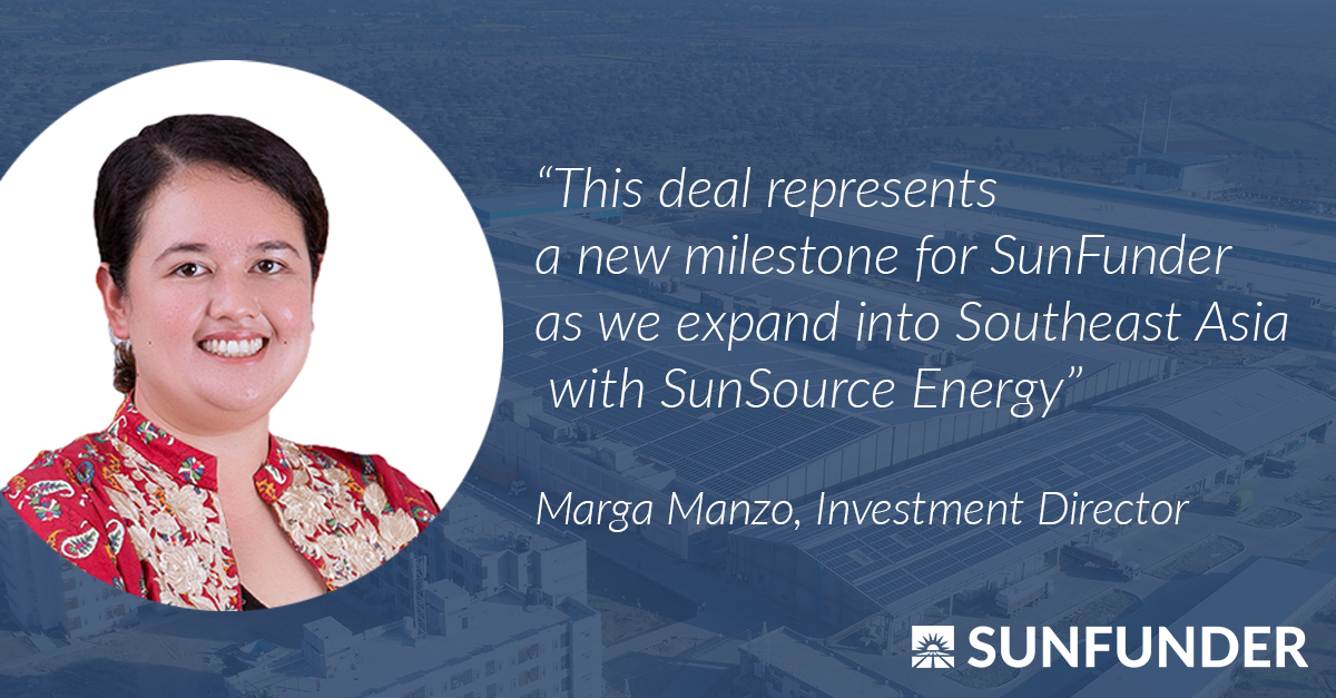 Mirova SunFunder (@sunfunder) on Twitter photo SunFunder is expanding into #SoutheastAsia with a new deal with <a href="/SunSourceENERG/">SunSource Energy</a>
This is a major milestone on our journey to scale-up #cleanenergy and #climateinvestment in emerging markets.
Read more: sunfunder.com/post/sunsource SunFunder is expanding into #SoutheastAsia with a new deal with <a href="/SunSourceENERG/">SunSource Energy</a>
This is a major milestone on our journey to scale-up #cleanenergy and #climateinvestment in emerging markets.
Read more: sunfunder.com/post/sunsource