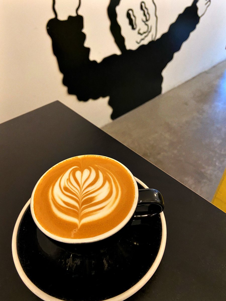 Doedelz's tweet photo. Slowsetta on a stormy day! #friedhats #barista #slowsetta #latteart https://t.co/3teVrR27Nj