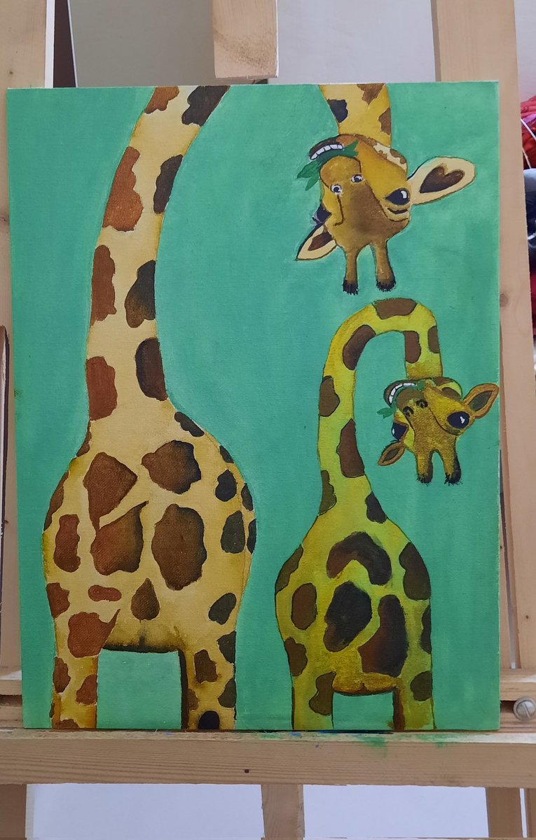 DRAWINGCREATIO3's tweet photo. # New canvas panting  😊😊😊😊 https://t.co/MsqNSV85Yy