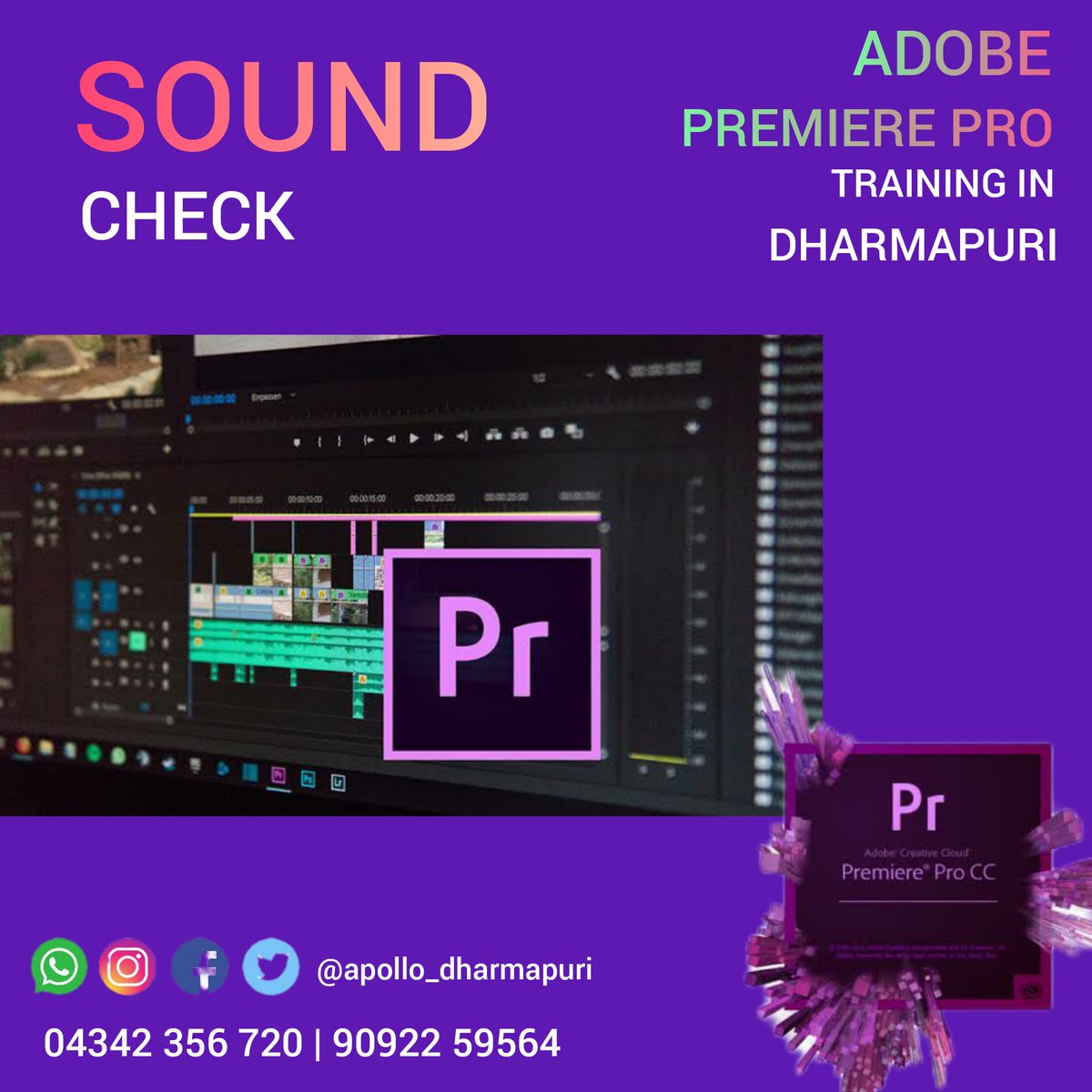 Apollo_Edu's tweet photo. Powerful Video &amp; Multicam Editing - Adobe Premiere Pro

• Stunning color Workflow
• Industry leading editing tool
• Enhanced audio quality &amp; control
• Intuitive, precise and customisable editing tool
• Greater efficiency with Adobe integration &amp; creative cloud https://t.co/cxYEsQVAVc