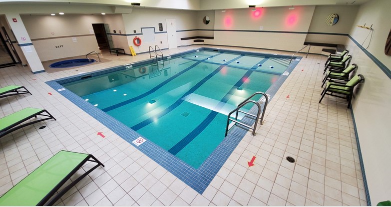Indoor Heated Pool, Jacuzzi, Steam Room &amp; Fitness Centre, ready for your relaxation at Crowne Plaza Moncton Downtown Hotel. #Moncton #getaway