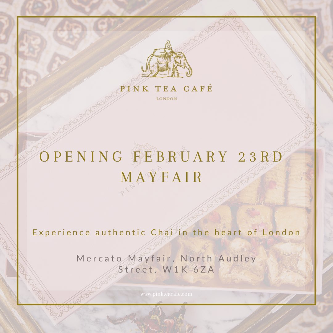 PinkTeaCafe's tweet photo. See you soon!!!
#pinkteacafe
#pinkteacafelondon
#thebigopening
#cafeopening
#café
#supportlocal
#localbusiness
#smallbusinessowner
#shoplocal
#smallbusiness
#businessowner
#supportlocalbusiness
#smallbusinesssupport
#handcrafted
#giftideas
#smallbiz
#mayfair https://t.co/4bVFva52W6