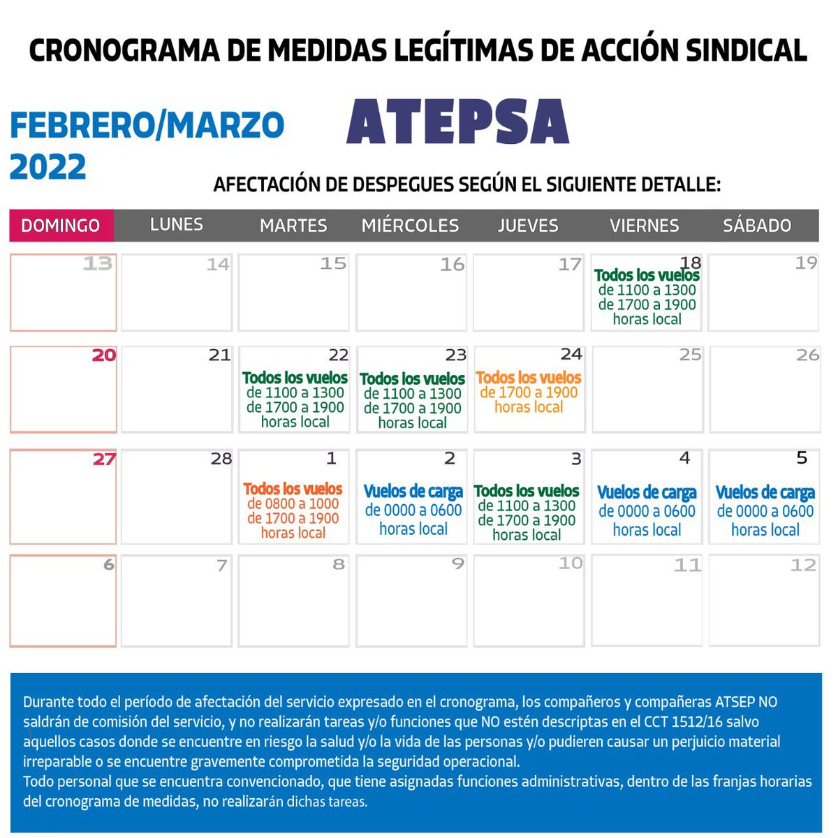 🔥LAS MEDIDAS LEGÍTIMAS DE ACCIÓN SINDICAL COMIENZAN EL 18 de FEBRERO🔥