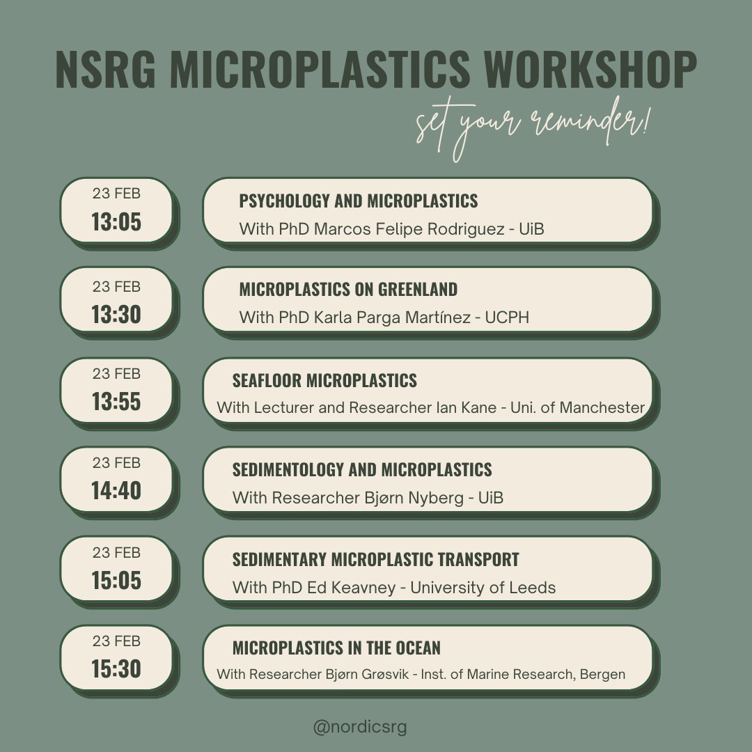 There is still time to register to our #Microplastics Workshop! The event will take place on Feb. 23 (online) and is free of charge.
Register here: nordicsrg.com/events