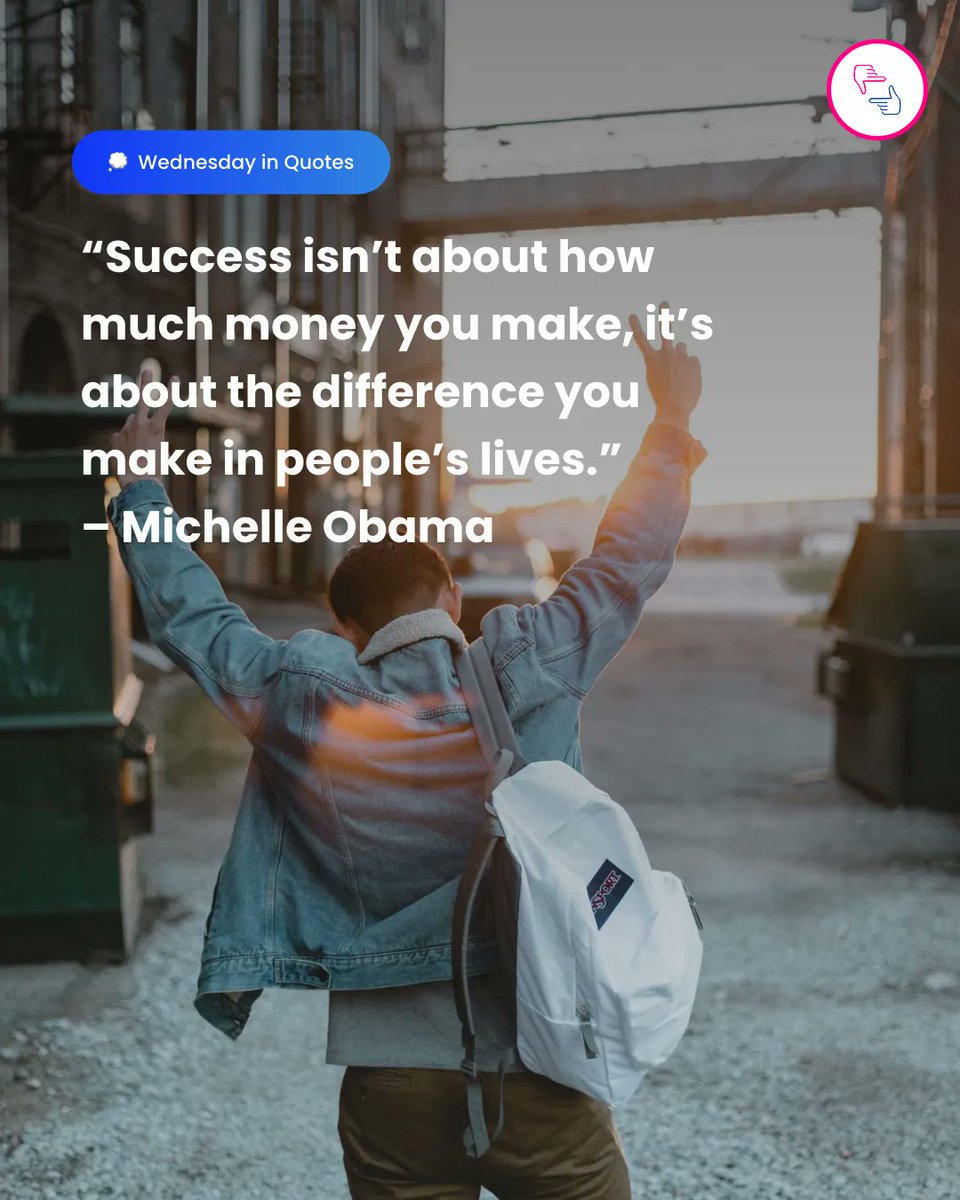 “Success isn’t about how much money you make, it’s about the difference you make in people’s lives.” 
– Michelle Obama

#ExtremelyEUnited #WednesdayQuote