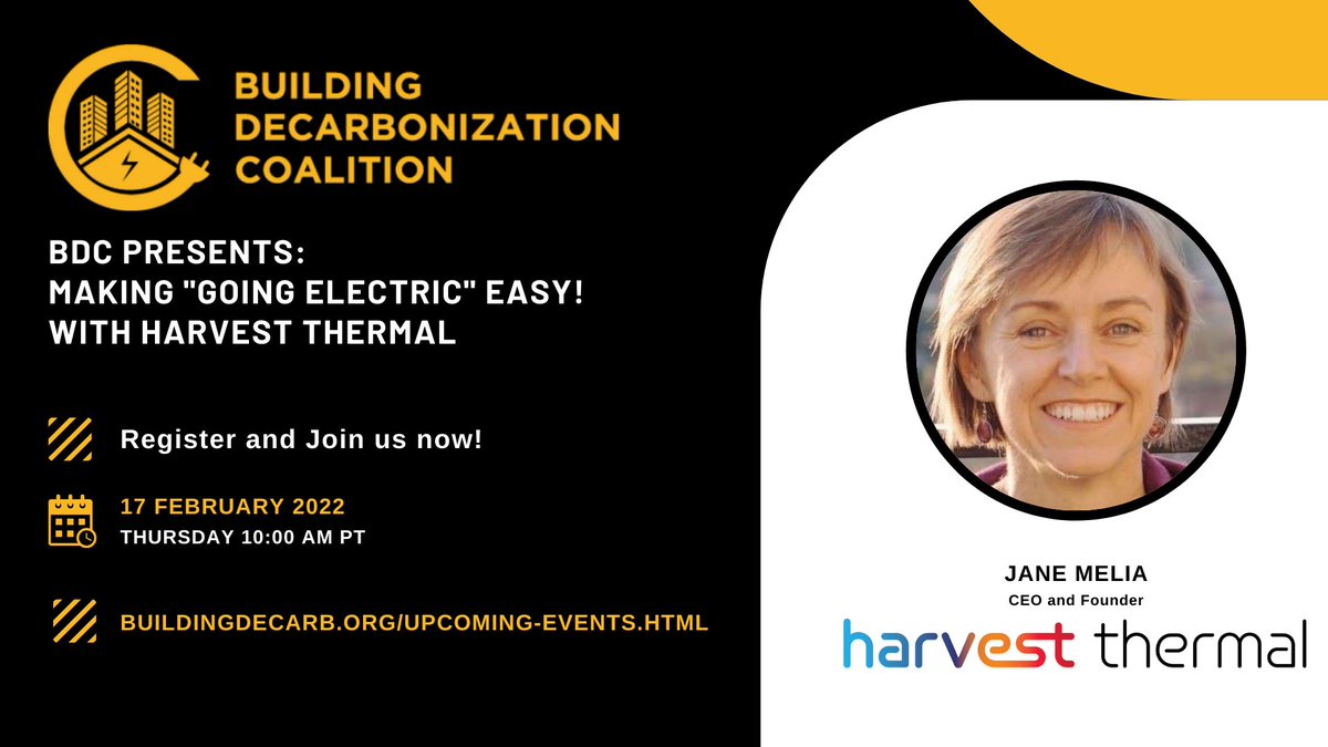 switchison's tweet image. Thinking about transitioning your home from gas to electric? Overwhelmed about where to start? 

Join @buildingdecarb &amp;amp; @HarvestThermal on Feb 17th  for an informational and engaging discussion #CleanEnergy #Decarbonization #SwitchIsOn 

buildingdecarb.org/upcoming-event…