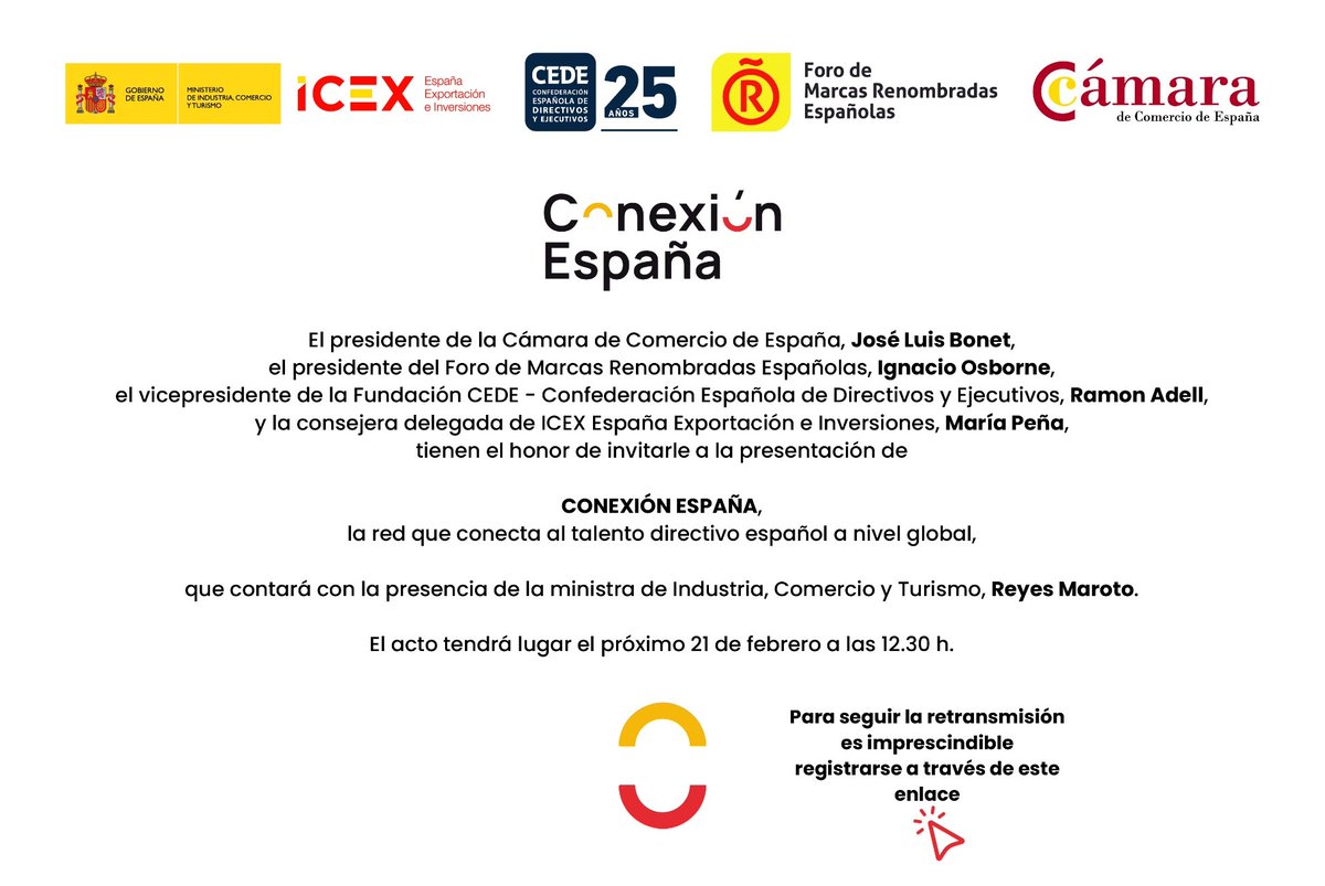 USECsocial's tweet photo. USEC: Evento de interés - Presentación de Conexión España - https://t.co/3ksRCI5hr4 https://t.co/WBWj3nj4Gg
