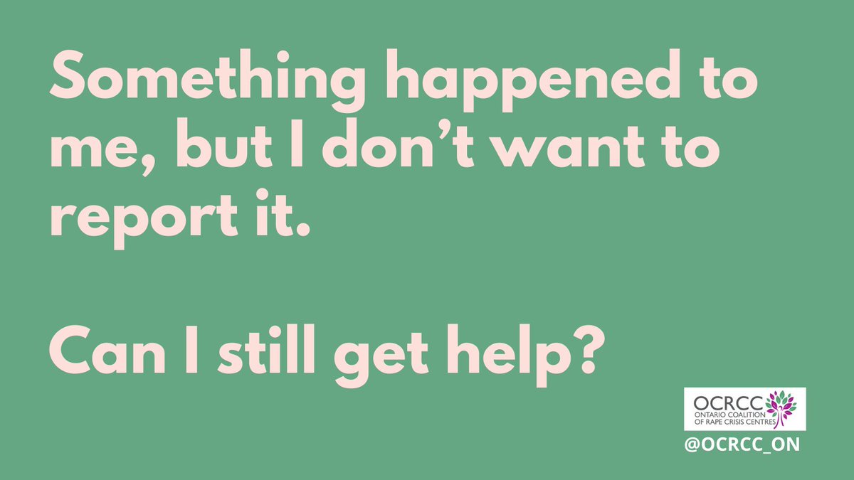 OCRCC_ON's tweet photo. You can still get help, even if you are not interested in formally reporting what happened. 

Learn more at https://t.co/kr58bsovR3

#community #ocrcc #SupportSurvivors #SurvivorsFirst #gbv  #TraumaInformed https://t.co/86eDtx381S