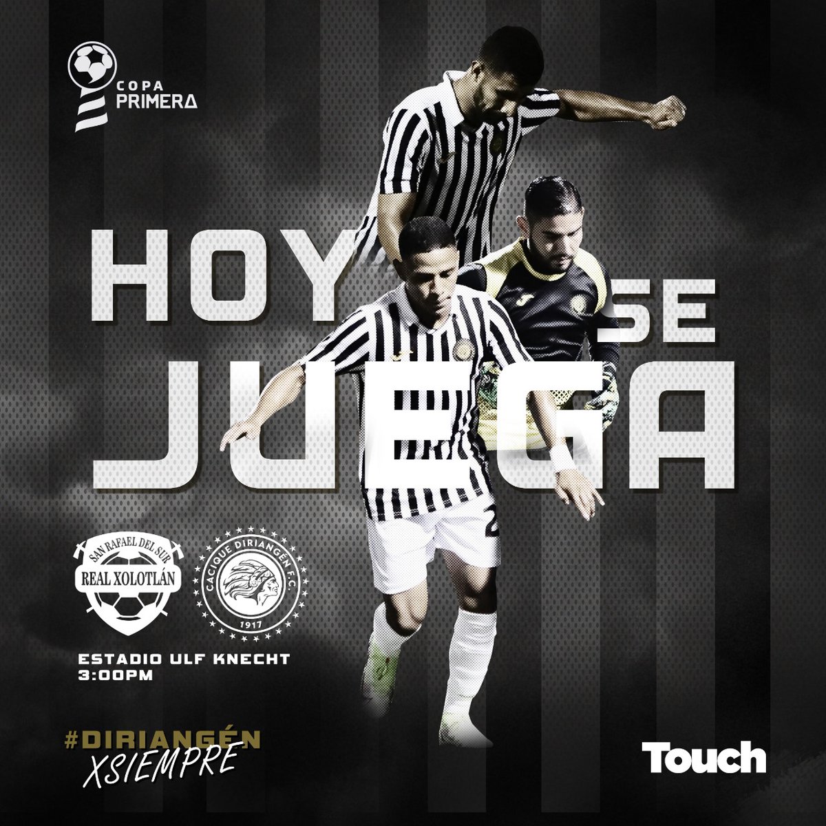 Diriangen_FC's tweet photo. ¡𝐇𝐎𝐘 𝐒𝐄 𝐉𝐔𝐄𝐆𝐀! 👊
➡️ Presentado por #TOUCHGaming, la mejor tienda de videojuegos 🎮.
🆚 ACD Real Xolotlán
⏰ 3:00 PM
🏟️ Estadio ULF KNECHT
🎥 EN VIVO en nuestro canal de Youtube.
🔗 https://t.co/tmwZ3M3bVI
#DiriangénXSiempre 🤍🖤 https://t.co/DaQGKmgwrI