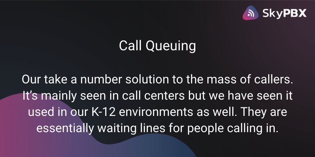 SkyPBX's tweet photo. Are your phones constantly ringing? Our Call Queuing system helps deal with a high number of callers. For more information check out our website! https://t.co/kRpxnrXwbd #telecommunications #voip #voipservices #callqueuing https://t.co/2orUcrPF2x