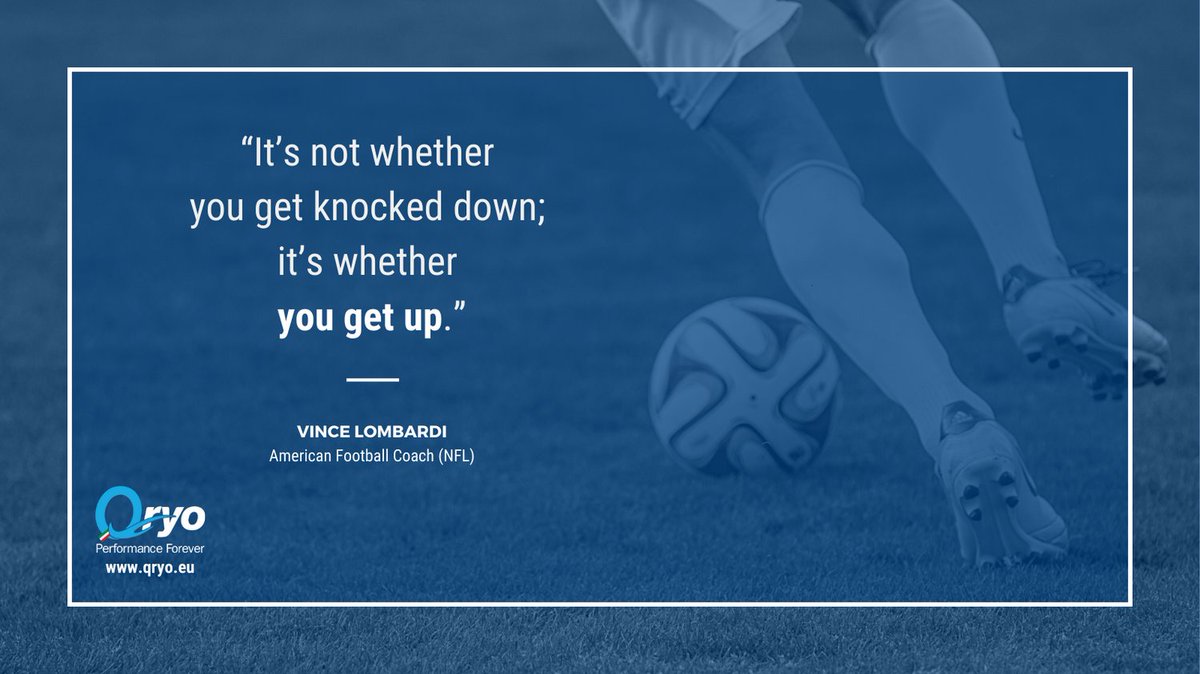QRYO_Recovery's tweet photo. “It’s not whether 
you get knocked down; 
it’s whether 
𝘆𝗼𝘂 𝗴𝗲𝘁 𝘂𝗽.”

VINCE LOMBARDI
🏈 American Football Coach (NFL)

#Qryo #PerformanceForever #Quotes #SportQuotes #Motivation #VinceLombardi https://t.co/JUDt9nbjeM