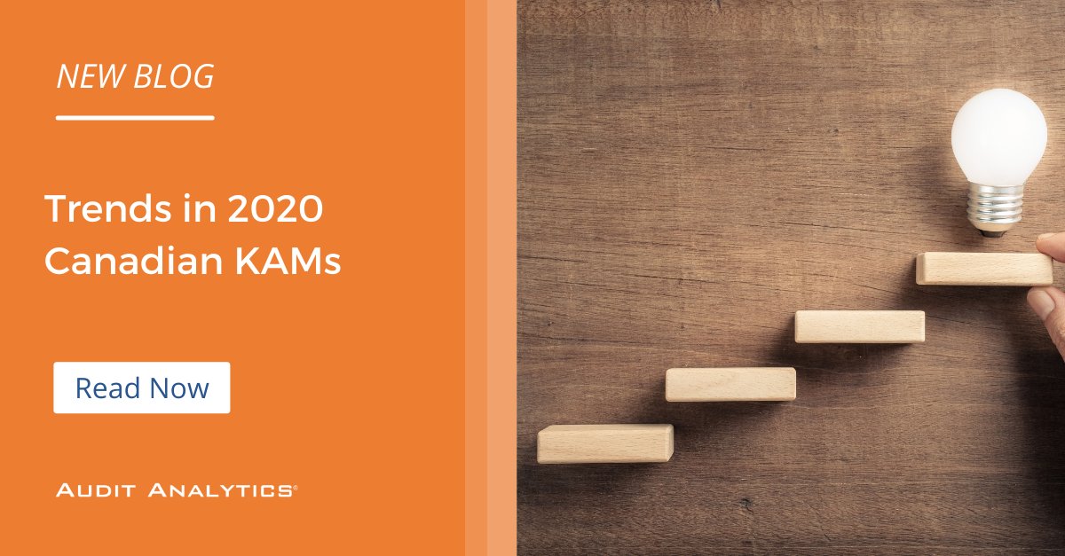 Key Audit Matters provide valuable insight into areas of an audit that carry more risk. Our latest blog gives an overview of the latest trends in 2020 Canadian KAMs – including the most commonly cited topics. 

bit.ly/3rVG2Lb

#KAMs #Canadian #2020trends #auditanalytics