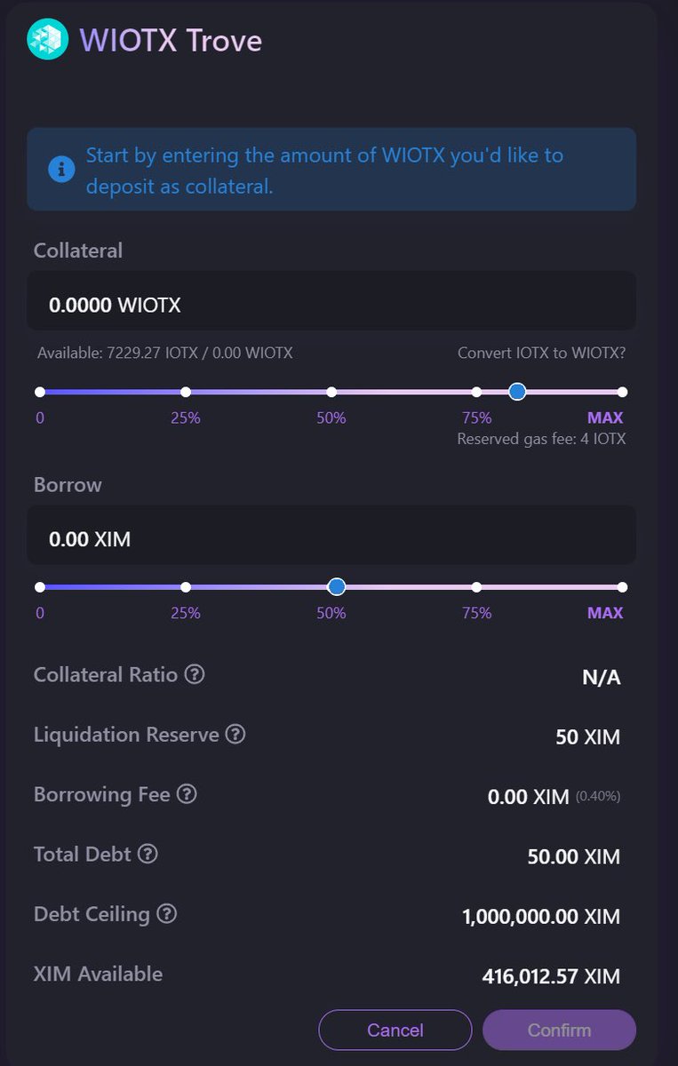 🤩We are excited to push two new UI improvements - a sleek slider design for opening 🤝 $WIOTX trove and converting $IOTX to $WIOTX.⚡️  
<a href="/iotex_io/">IoTeX</a>