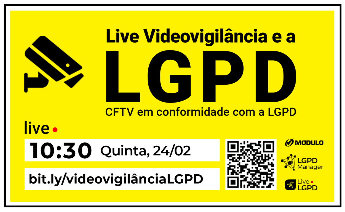 modulogrc's tweet photo. Sistemas de câmeras são classificados como tratamento de dados pessoais e devem cumprir os princípios e requisitos estabelecidos na LGPD, tema da nossa live dia 24/02 às 10h.

Inscreva-se: https://t.co/klbUaTj13w

#lgpd #protecaodedados #dadospessoais #videovigilancia https://t.co/AUBy1bks8w