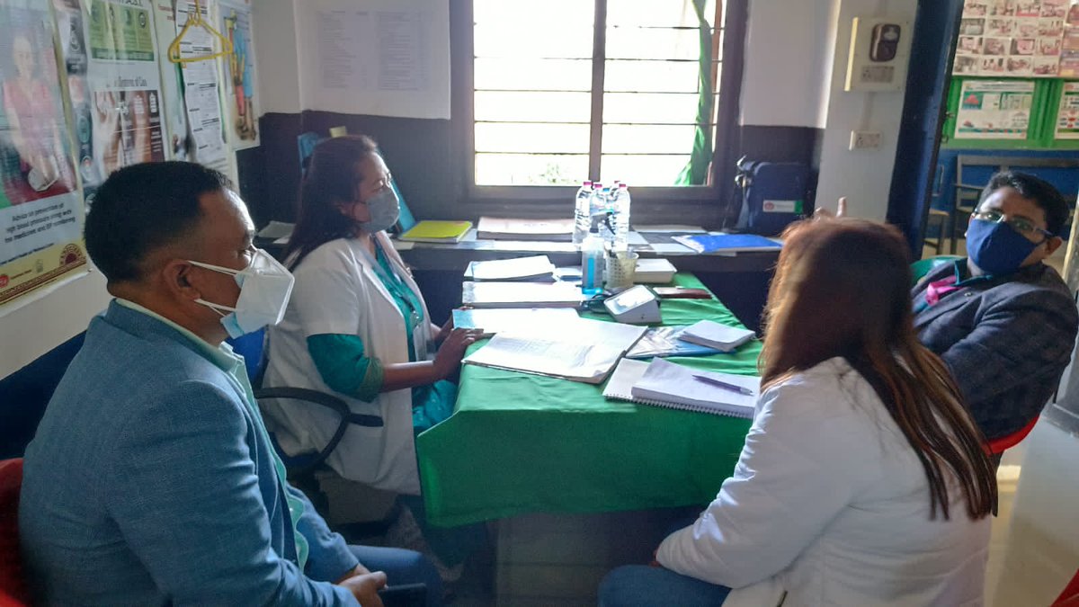 DeviKunjeshwori's tweet photo. Visit from ICMR NIE team, Sir Y. Premchandra SNO NCD cell, ma'am Dr. Tilekeshwori SNO palliative care, district NCD Team Thoubal at HWC-Wangkhem, Thoubal district, Manipur.
@health_manipur @USAID_NISHTHA @mono_ng @AyushmanHWCs @Vumlunmang @NhmManipur https://t.co/ngaiNf0IRz