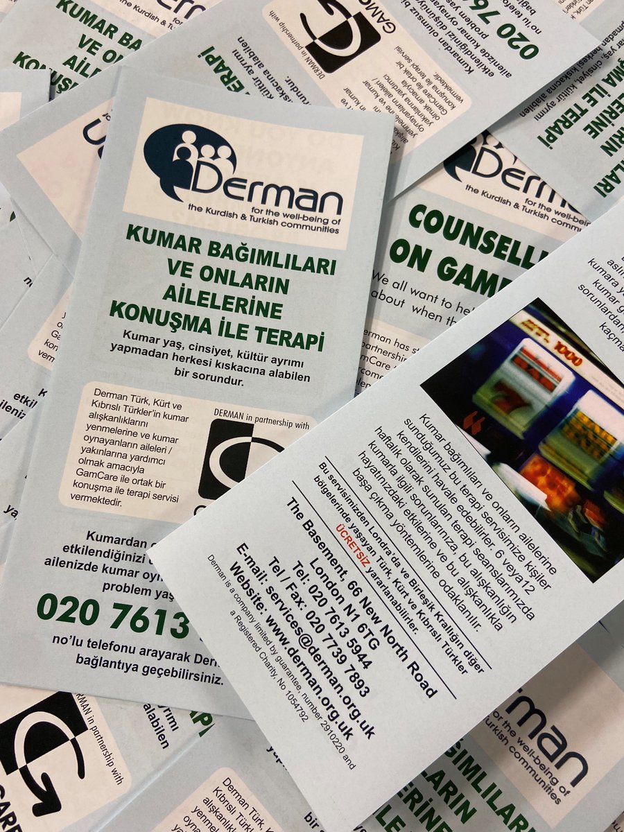 Has your gambling reached a point where it’s causing you to lose more than just money? 
Free and confidential support is available at DERMAN. Call today 0207 613 5944 or visit our website
derman.org.uk/en/gambling-co…
