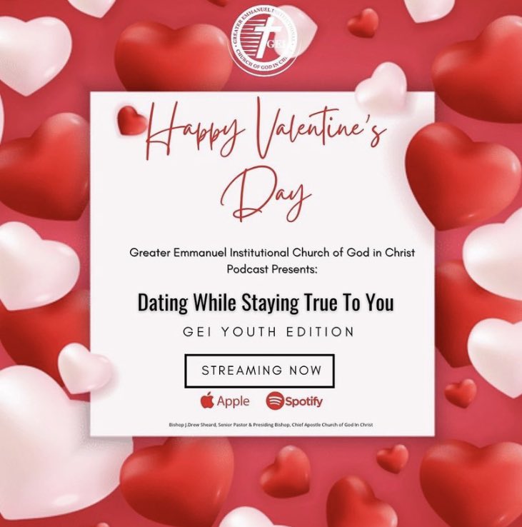 Hey! We’re rebooting our youth &amp; young adult ministry by kicking off our church’s podcast. Feel free to download to hear sermons from our Bishop and our first conversation on how to date as a believer on Valentine’s Day. <a href="/geicogic/">Greater Emmanuel Institutional</a>