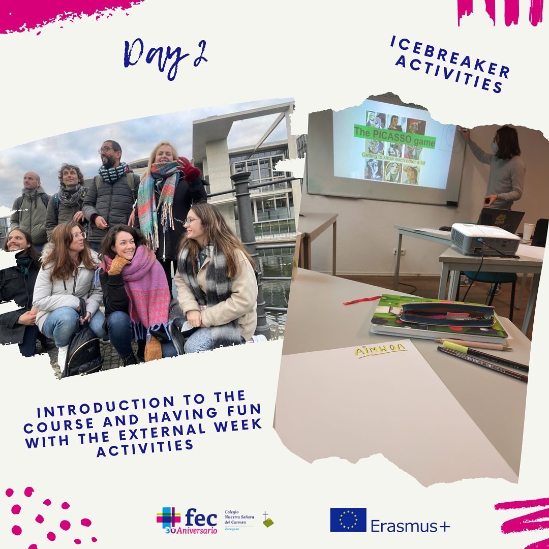fecnscz's tweet photo. Seguimos acompañando a nuestra compañera Ainhoa en su viaje de aprendizaje, de la mano de @europassberlin
Day 2, #externalactivities and #icebreakingsession
¿Conoces el nombre de los monumentos?
Déjanos tu respuesta en comentarios 💻 Te leemos 👀
@colegiosfec @sepiegob https://t.co/vQbottk2bu