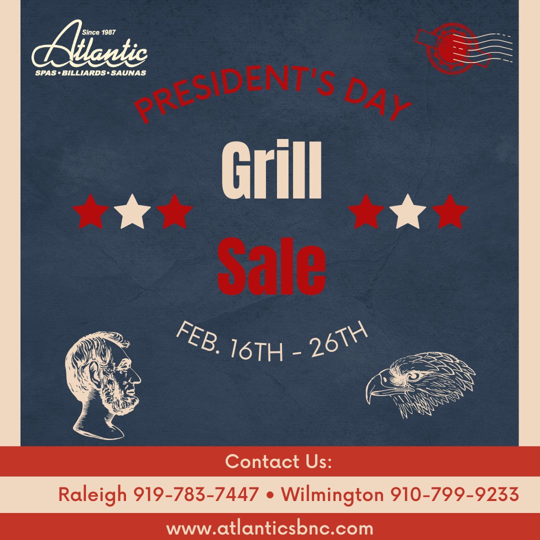 atlanticspas's tweet photo. Get a grill that's hassle free, will last, and a great value. From now until the 26th we are offering various deals and discounts on Memphis Grills, Kamado Joe, and Green Mountain Grills🔥

See details about sales early by signing up for our newsletter:
🌐 https://t.co/9a4DO4TL4o https://t.co/x0nQFEiprO
