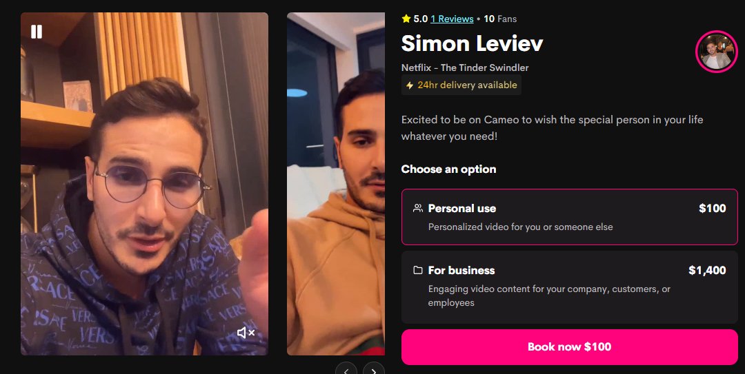 The H3 Podcast Hey Bookcameo Why Is This Tinder Swindler Scammer Allowed On Your Platform Get This Dude Out Of Here T Co Dxk5nfifiq Twitter