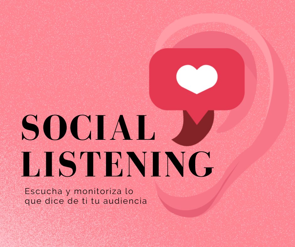 ¿No has oido hablar del Social Listening?
Atento, porque es importante...💡🧠

Consiste en monitorizar de manera activa las interacciones del entorno de una marca en las rrss en las que está presente

👉Optimiza las tácticas de #RRSS dentro de la estrategia de marketing digital