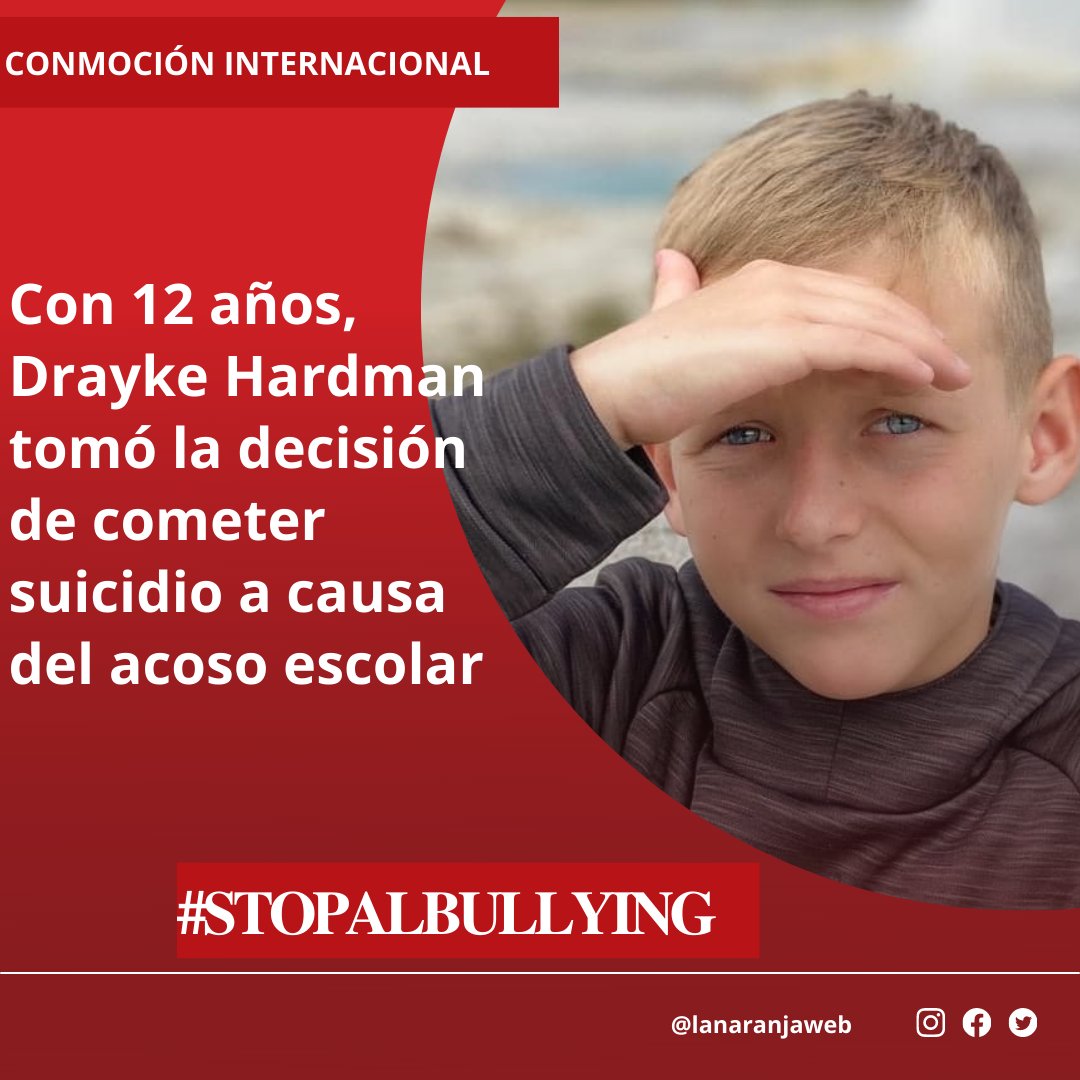 lanaranja_web's tweet photo. QEPD #draykehardman su fallecimiento ha reavivado el debate sobre el #acosoescolar. Rogamos con que su muerte no sea en vano y hayan acciones legales. Sobretodo mucha reflexión, sembremos más amor. https://t.co/QUOJiwrI19