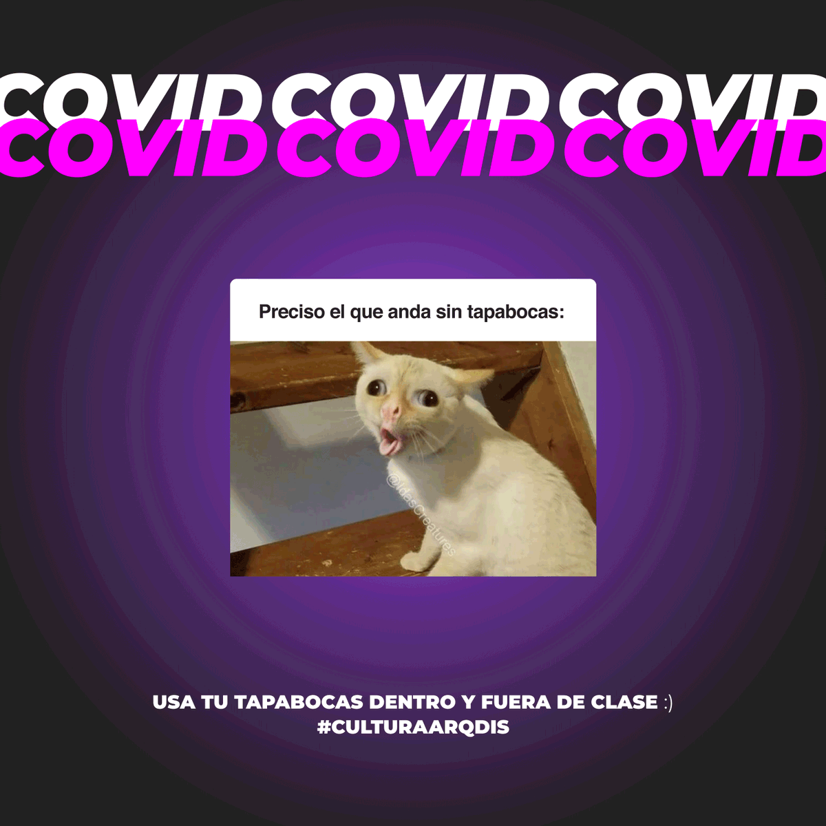 ArqDisUA's tweet photo. 🥲👀😷
#CulturaArqDis #ArqDisUniandes #VolverAlCampus @uniandes @DEUniandes @campusuniandes https://t.co/5ZZumHKVw1