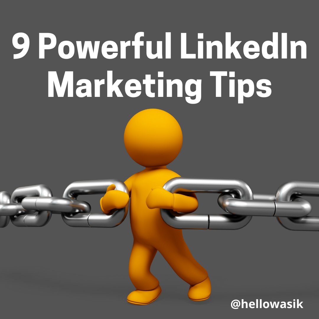 hellowasik's tweet image. ✅𝟗 𝐏𝐨𝐰𝐞𝐫𝐟𝐮𝐥 𝐋𝐢𝐧𝐤𝐞𝐝𝐈𝐧 𝐌𝐚𝐫𝐤𝐞𝐭𝐢𝐧𝐠 𝐓𝐢𝐩𝐬
#linkedin #linkedinprofile #linkedinlife #linkedinmarketing #LinkedInTips #linkedintrainer #linkedinphoto #LinkedinTraining #linkedinbio  #LinkedinNetworking #linkedinpromo #linkedinheadshot #hellowasik