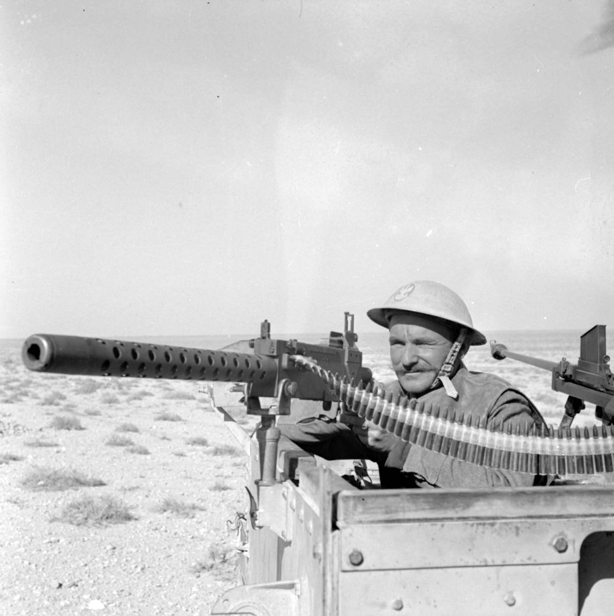 WW2Today's tweet image. 16th February 1942

Polish soldier manning a 1919 Browning .30-inch machine gun mounted on a Universal Carrier. Note a Boys anti-tank rifle behind him.

#otd #history #ww2 #Poland #Polish