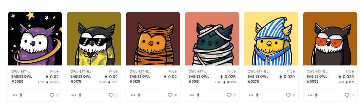 SECOND SALE BABIES OWL!!!
ALWAYS OPENING IN HERE!!!

IF YOU LIKE OWLS
HOPE YOU LIKE ONE OF MY BABIES!!
opensea.io/collection/owl…

I INTEND TO DRAW 1/1 BY MY HAND
EVERY PIECE ARE UNQUE!!!!

HOOOT HOOOOT!!!
#welikeowls