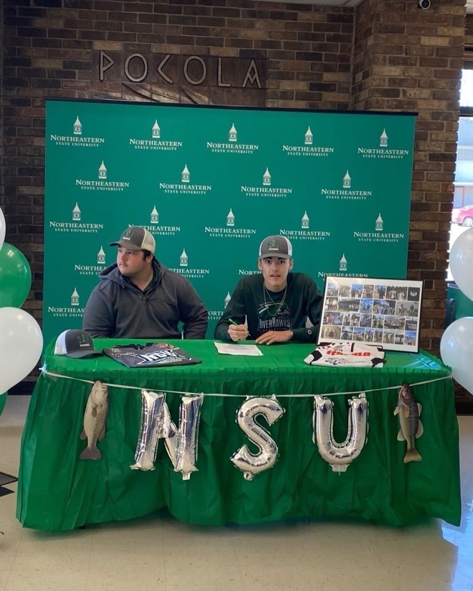 Congrats to Trenton Underwood from Pocola High School for being awarded the first scholarship from the NSU Fishing Team! We can't wait to see you on campus in the fall! #nsubound