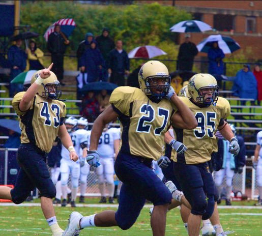 PMounds's tweet photo. Thank you to @CoachDevanney and @TrinCollFB for recognizing me for #BlackHistoryMonth. I’m a proud @trinitycollege Bantam, and will forever be a protector of the Coop. https://t.co/vuWxPjD0uR