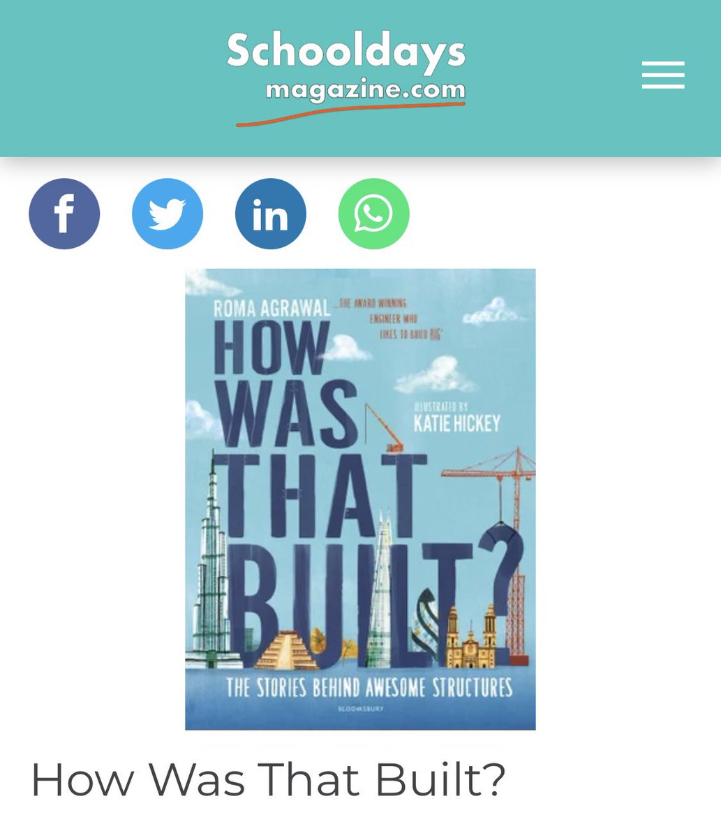Schooldaysmag's tweet photo. Fascinating even if you think you're not interested in engineering this stunningly illustrated book with its  explanations https://t.co/SSqNyuvede #NewBook #howwasthatbuilt #teens #books @BloomsburySyd @RomaTheEngineer https://t.co/Bsmjtht7ou