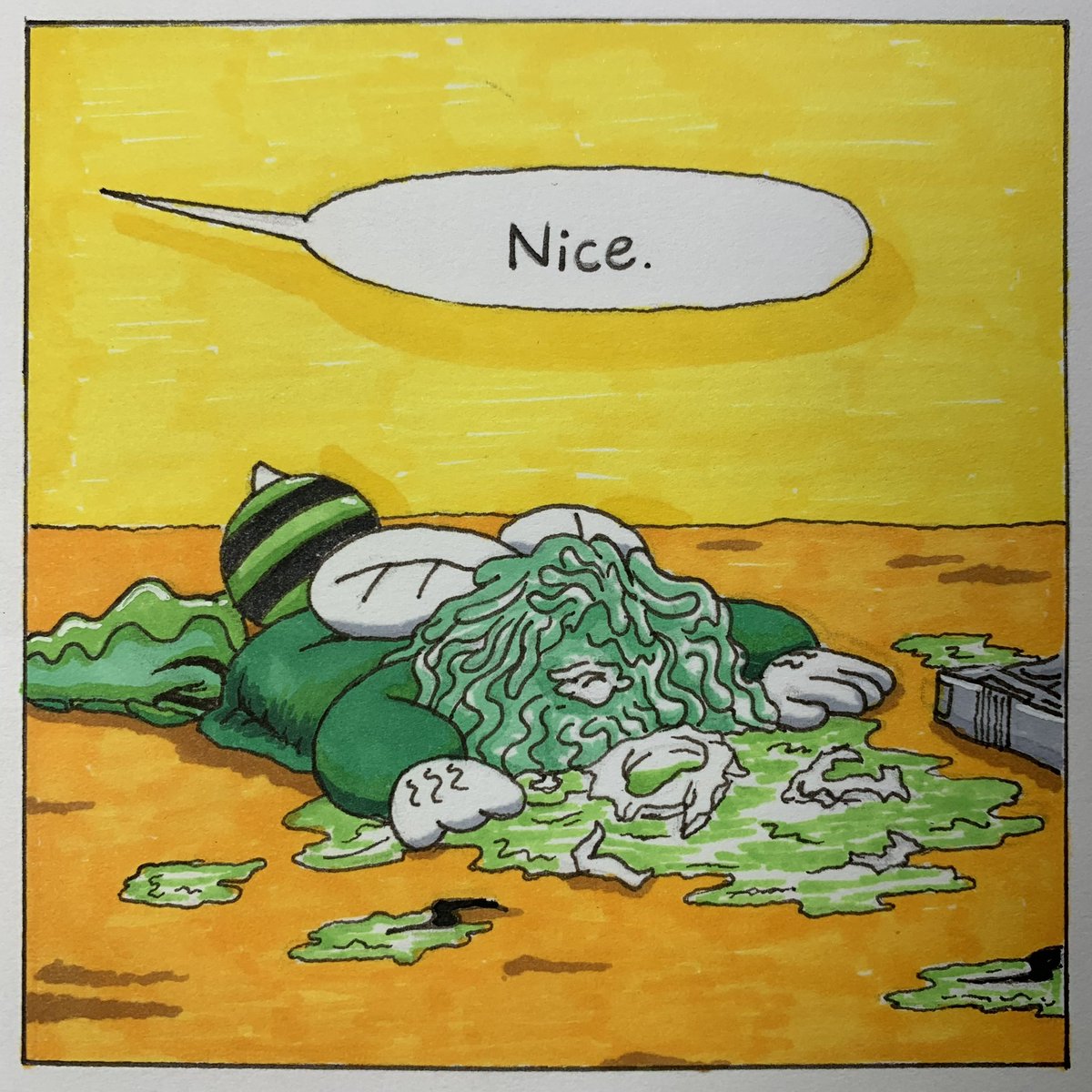 Abhorrent_Swarm's tweet photo. First Comic “Nice”
#art #comics #cartoon #OC #graffiti #goobee #illustration #sketchbook https://t.co/JjphTDfjTu