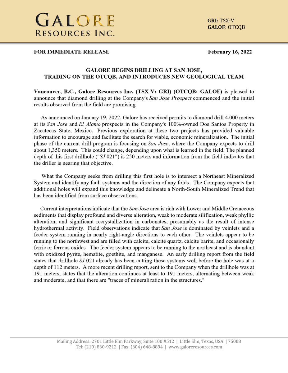 Galore Resources Inc tweet media