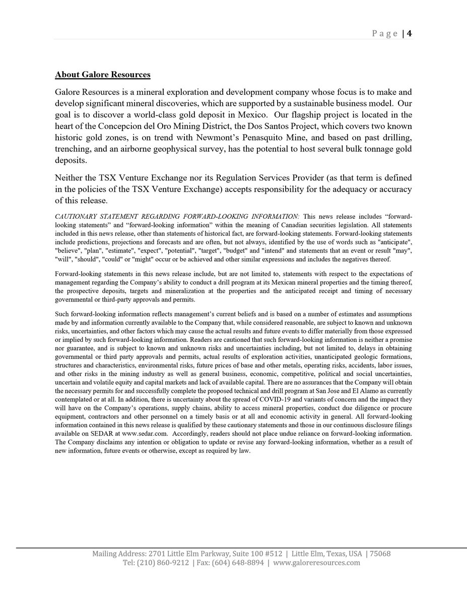 Galore Resources Inc tweet media