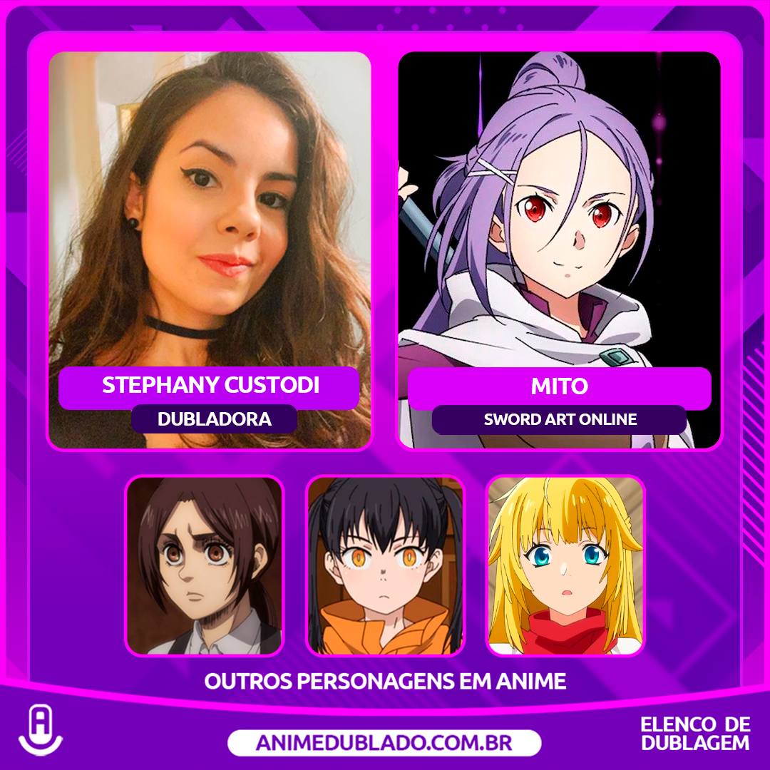 Anime Dublado on X: Stephany Custodi (@stephanycustodi) entra