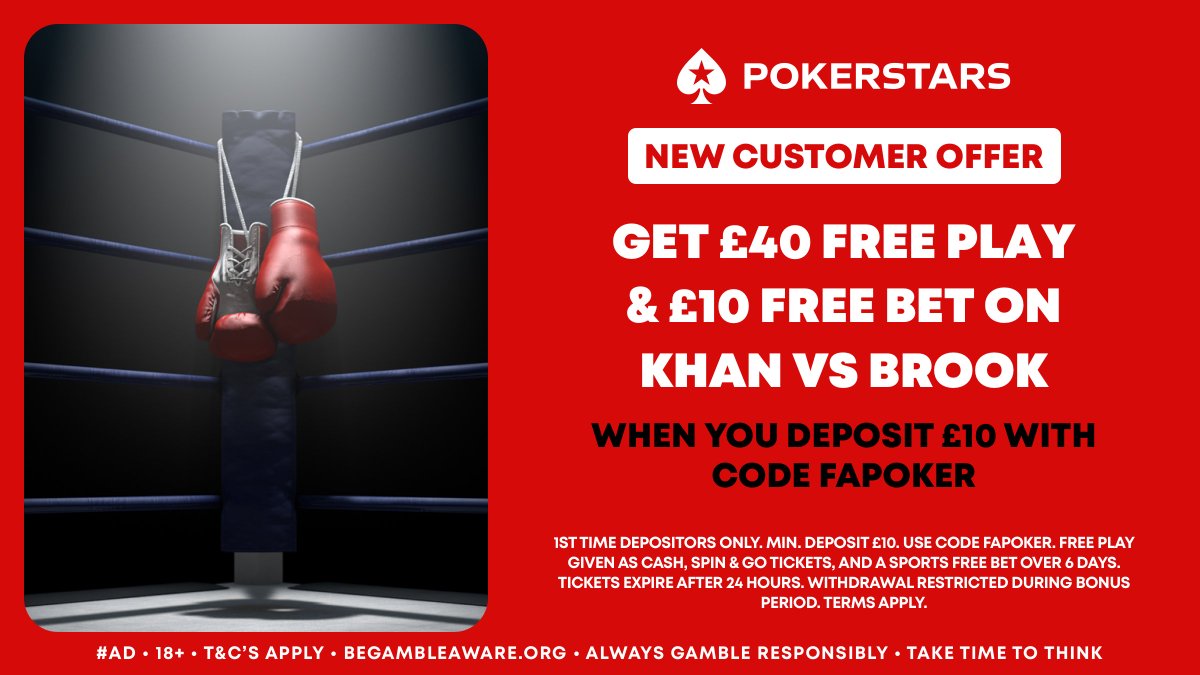 🥊Saturday Night is Fight Night🥊

🎉To Celebrate We're Giving Away 5 x Sets of £5.50 <a href="/PokerStars/">PokerStars</a> Tickets for you &amp; a Friend🎉

👉TO Enter: Follow, RT &amp; Tag a Friend you Will Watch the Fight with to BOTH WIN a £5.50 Ticket👈

#Ad 🔞 T&amp;C's Apply begambleaware.org