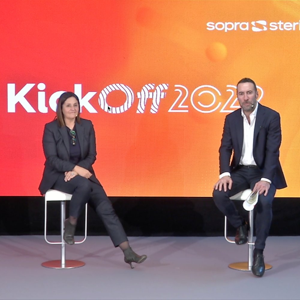 SoprasteriaIT's tweet photo. Durante il nostro KickOff 2022, abbiamo ripercorso un anno ricco di successi e condiviso la nostra strategia per il futuro con l'AD @PompiliStefania. 
#Grazie a tutti per essere parte di questo successo! 
The World is How We Shape It!
#SSGKickOff2022

@lucasommi72 @CottarelliCPI https://t.co/o1FrjCpDIt