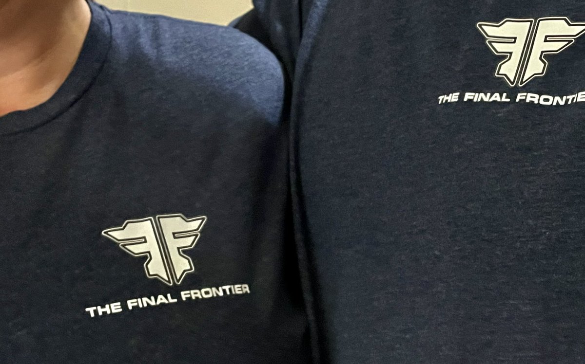 TennilleShane's tweet photo. Husband and wife duo @FinalFrontierSA we love our shirts @TheMoonMan_ https://t.co/qCC4tmoWOW