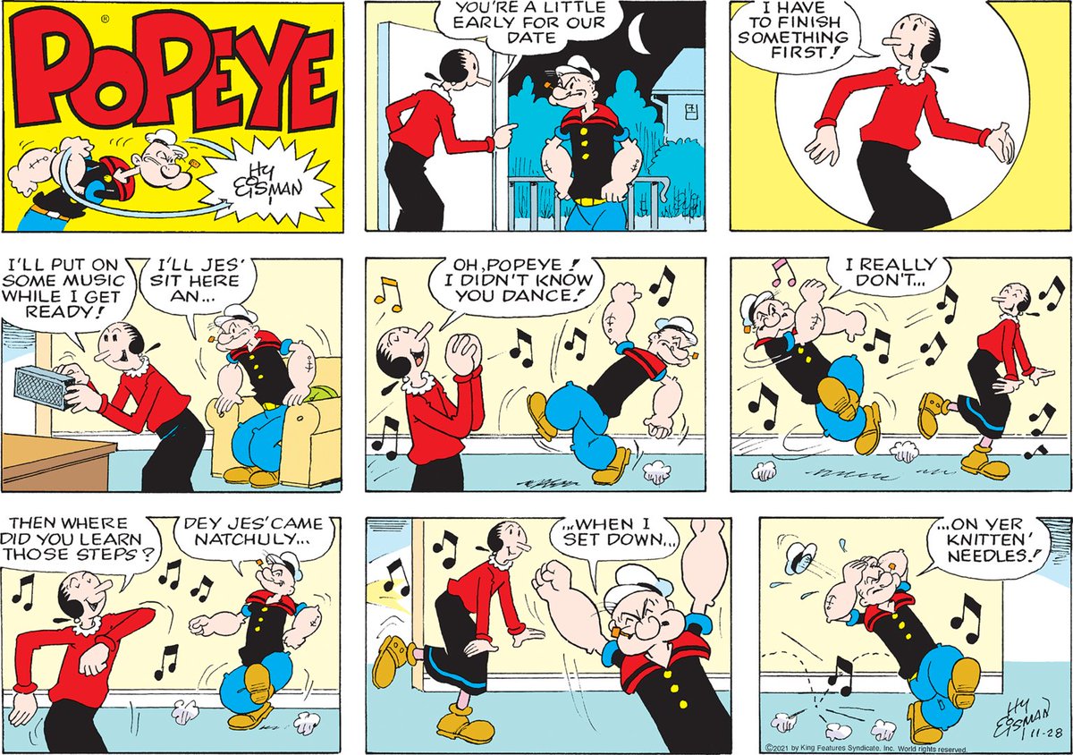 ComicsKingdom's tweet photo. ARF! ARF! ARF! https://t.co/VsQCTDiGZm
90 comics in 90 days #37
π¨: POPEYE by Hy Eisman
#90daysofcomics #comics #comicstrips #illustration #dailycomics #popeye https://t.co/QKRtrkVO2G