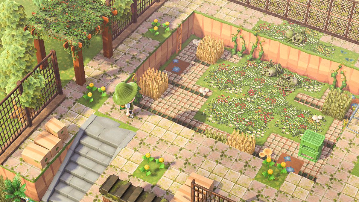 knightcaroline_'s tweet photo. I don’t like whatever’s growing in the swimming pool. 

#ACNH #AnimalCrossingNewHorizions https://t.co/NjGeJBEk6a