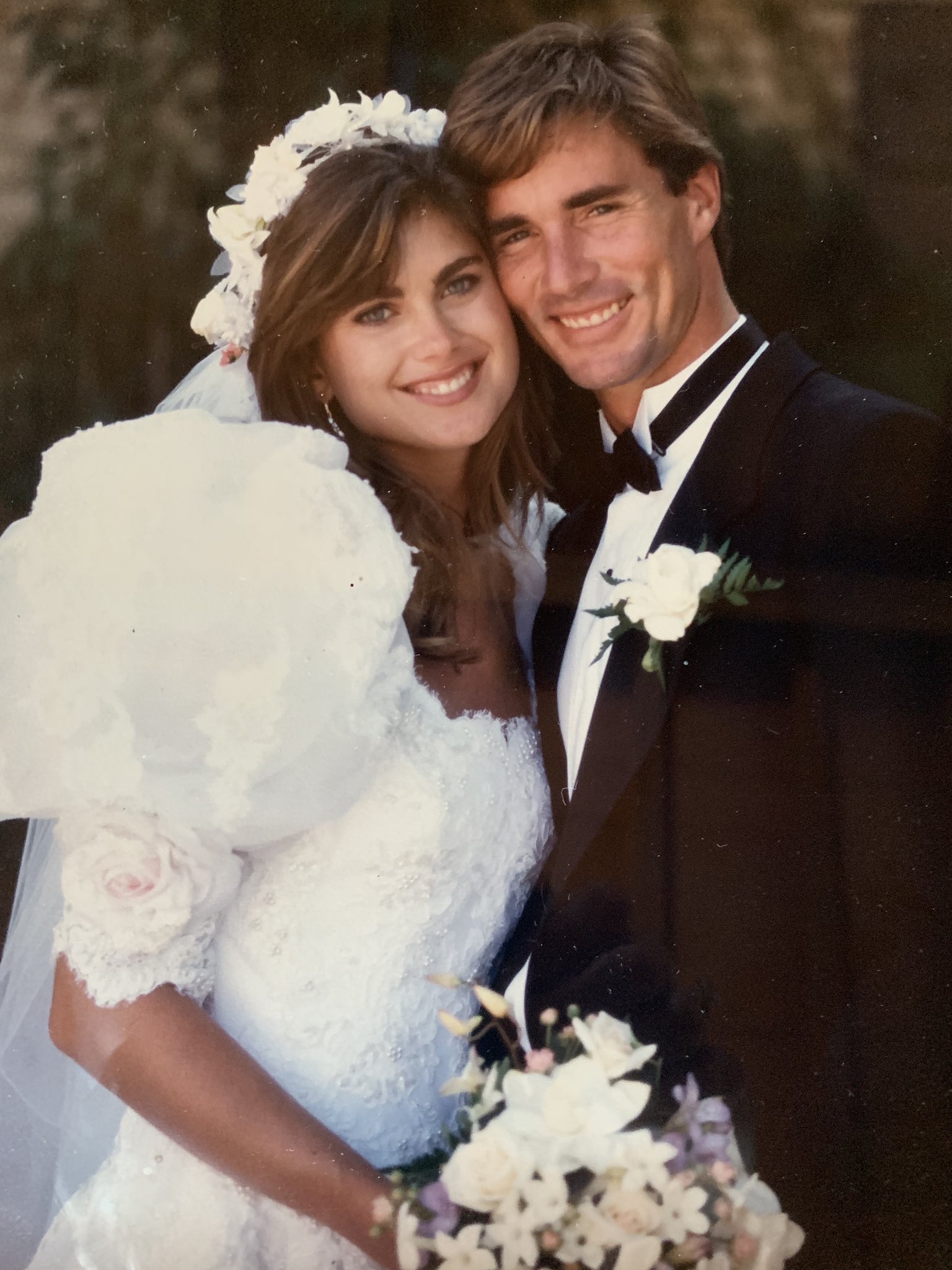 kathy ireland on X: "#WeddingWednesday Wedding dress inspired by Princess  Diana's iconic wedding gown, everything is grand and glorious, especially  my puffy shoulders! Triple the size of my head. Most of all?