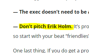 SUCCESS! I have finally gotten through to at least one cold-pitching P.R. professional. 

This is from a (semi-)public document: