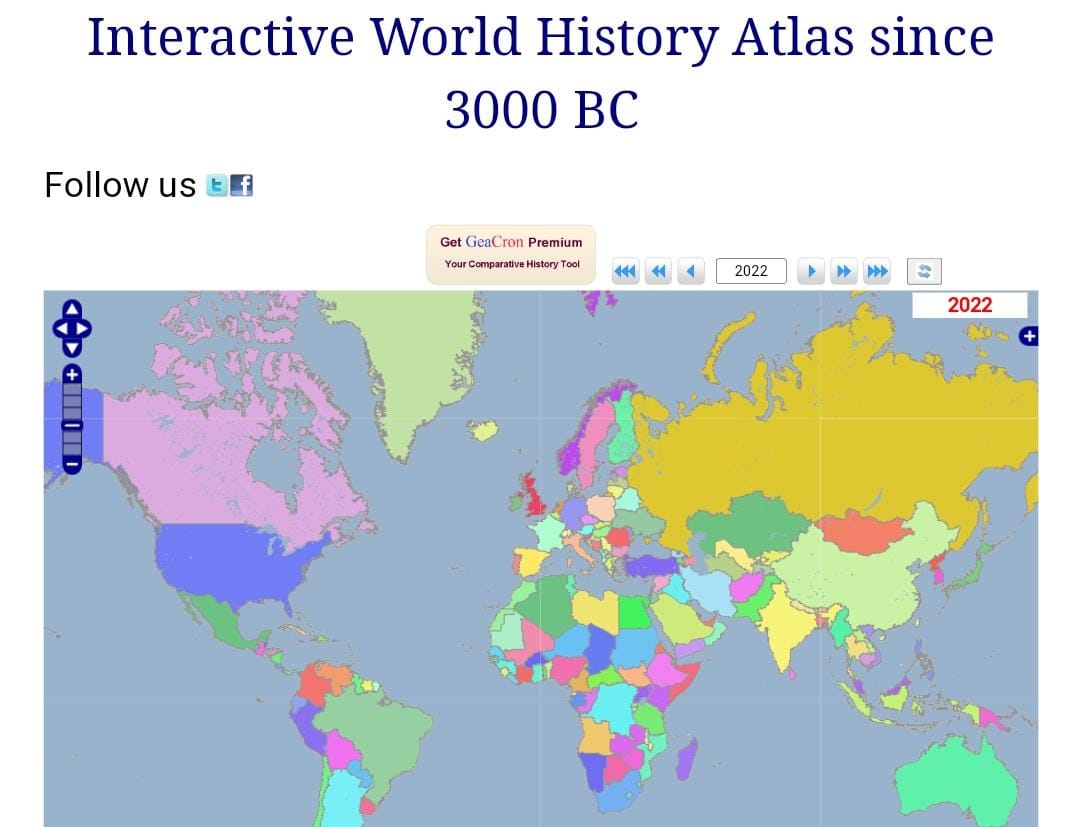 Milattan önce 3000 yılından bugüne kadar dünya haritasının nasıl değiştiğini ayrıntılı olarak gösteren bir site

👉🏻geacron.com
