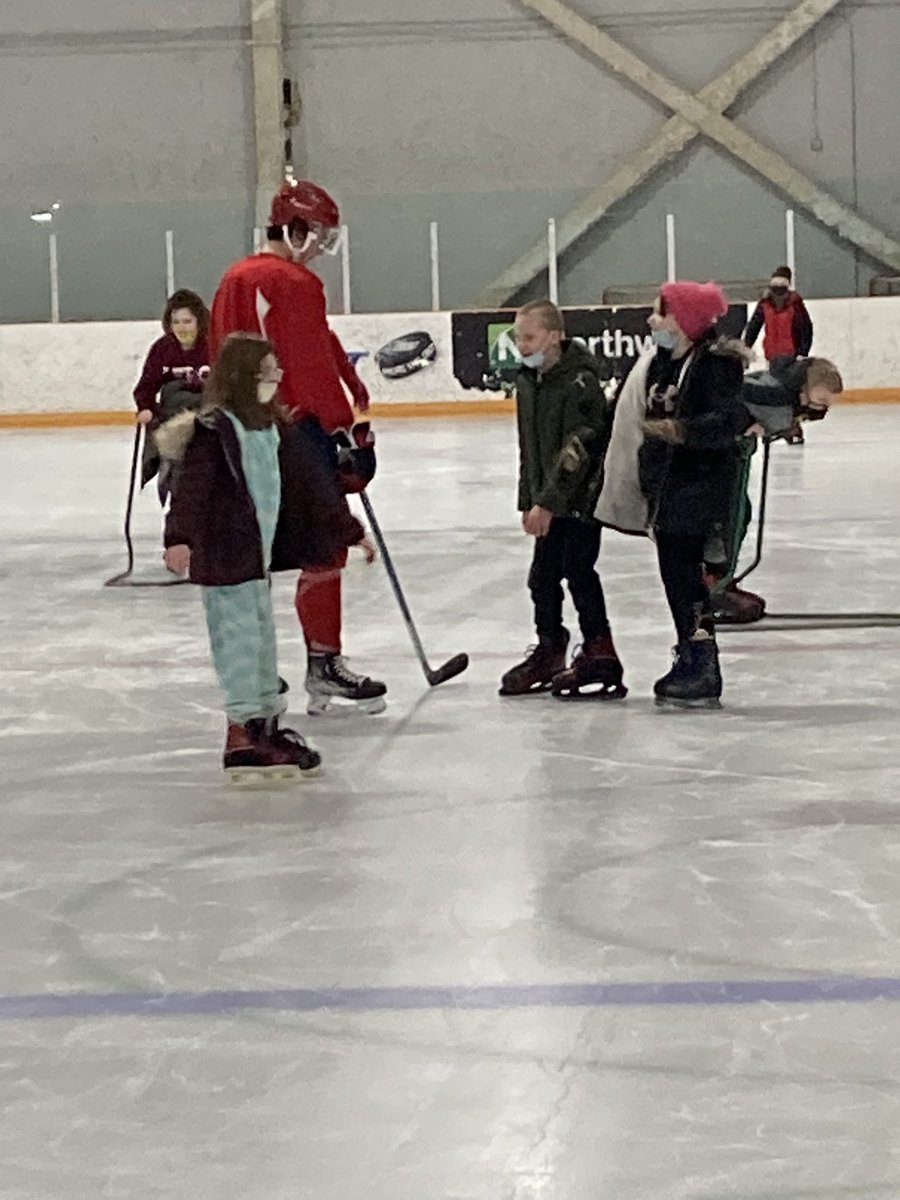 MaccallumBushES's tweet photo. It was a great day to visit the ice arena for all things Olympics! Hockey, curling and ice skating. 
Bonus skating with the Rebels made our day. 
@Jamestownrebels 
@NorthwestArena https://t.co/LCurPpOcj5